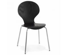 Chaise de cuisine 'BUZZ' en bois noir