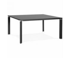 Table de réunion / bureau bench 'XLINE SQUARE' noir - 160x160 cm