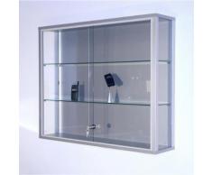 Vitrine murale LINK 2 tablettes, portes coulissantes