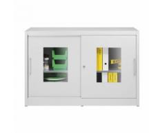 Armoire vitrée à portes coulissantes avec 2 x 2 tablettes, h x l 1000 x 1500 mm ,mauser