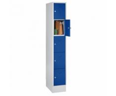 Casier verrouillable 5 compartiments, peinture cuite au four ,Wolf