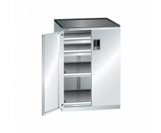 Armoire à tiroirs à portes battantes hauteur 1020 mm, 2 tablettes, 2 tiroirs, charge max. 75 kg ,Lista