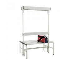 Banc pour vestiaire en inox, h x p 1650 x 725 mm