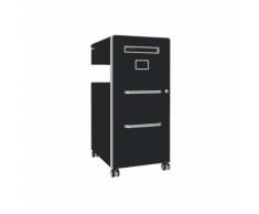Meuble de rangement mobile Bite™ avec 1 tableau blanc, à ouvrable à droite avec 1 tiroir universel et 1 classeur pour dossiers suspendus ,BISLEY