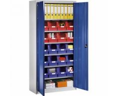Armoire d'atelier en tôle d'acier avec 20 bacs à bec ,EUROKRAFT