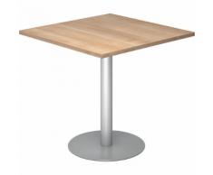 Table de réunion L x l 800 x 800 mm hauteur 755 mm, piétement argent