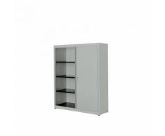 Armoire à portes coulissantes h x l x p 1516 x 1200 x 432 mm, plateau en acier, 3 tablettes ,mauser