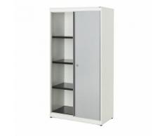 Armoire à portes coulissantes h x l x p 1516 x 800 x 432 mm, plateau en acier, 3 tablettes ,mauser