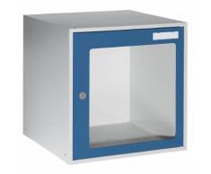 Casier verrouillable vitré h x l x p 450 x 450 x 450 mm ,QUIPO