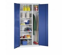 Armoire à portes battantes 6 tablettes, 1 tringle