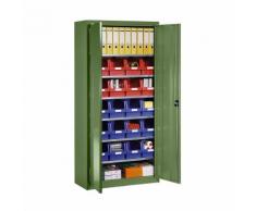 Armoire d'atelier en tôle d'acier avec 20 bacs à bec ,EUROKRAFT