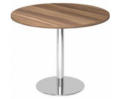 Table de réunion Ø 1000 mm hauteur 755 mm, piétement chromé
