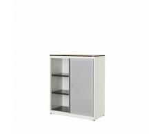 Armoire à portes coulissantes plateau à noyau plein, h x l x p 1168 x 1000 x 432 mm, 2 tablettes ,mauser