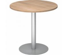 Table de réunion Ø 800 mm hauteur 755 mm, piétement argent