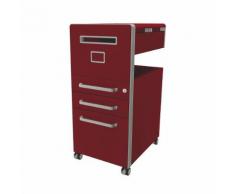 Meuble de rangement mobile Bite™ avec 1 tableau blanc, ouvrable à gauche avec 2 tiroirs universels et 1 classeur pour dossiers suspendus ,BISLEY