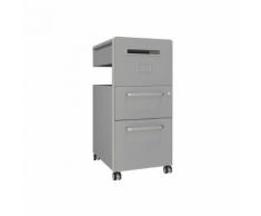 Meuble de rangement mobile Bite™ avec 1 tableau blanc, à ouvrable à droite avec 1 tiroir universel et 1 classeur pour dossiers suspendus ,BISLEY