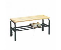 Banc de vestiaire sans dossier avec porte-chaussures