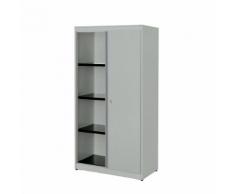 Armoire à portes coulissantes h x l x p 1516 x 800 x 432 mm, plateau en acier, 3 tablettes ,mauser
