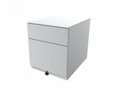 Caisson roulant Note™, avec 1 tiroir pour DS, 1 tiroir universel h x l x p 502 x 420 x 565 mm, avec barre servant de poignée et plateau de finition