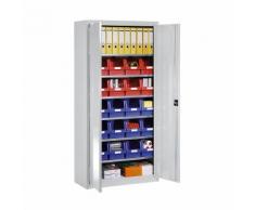 Armoire d'atelier en tôle d'acier avec 20 bacs à bec ,EUROKRAFT