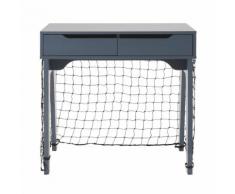 Bureau enfant 2 tiroirs bleu et cage de foot Petit Bolide