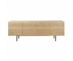 Buffet enfilade vintage 4 portes en chêne massif Magnus