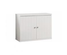 Commode enfant laqué blanc 2 portes ROBIN