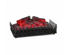 Kamini Insert de cheminée électrique 45W éclairage 40W -noir