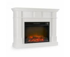 Bern Cheminée électrique 750W 1500W LED télécommande MDF - blanc