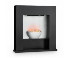 Studio-8 Cheminée électrique flammes LED 2000W 40m² MDF noir