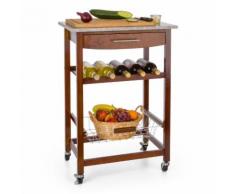 Chariot de service desserte cuisine 4 niveaux plan de travail granit