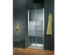 Porte de douche battante Style, verre dépoli light, anti-calcaire, Schulte, profilés en aspect
