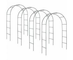 4 Arceaux de jardin, Arche de jardin, Gloriette, Pergola, Tuteur à Fleurs, Plantes Grimpantes,