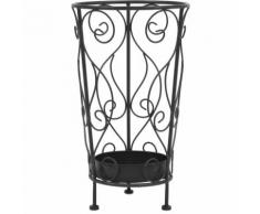 Porte-parapluie Style vintage Métal 26 x 46 cm Noir