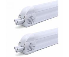 2×T5 Tube LED 90CM Tube de Lumière Fluorescente 12W avec Réglette Complète Blanc Froid 6000K IP20
