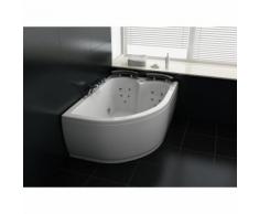 Baignoire balnéo angle côté gauche avec LED et fonction massante PARADISO