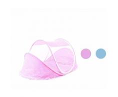 Tente moustiquaire bébé avec matelas pliable rose