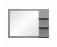 Miroir salle de bain L85 gris patiné MARINA