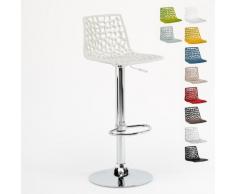 Tabouret Grand Soleil SPIDER pour bar café cuisine haut fixe | Blanc