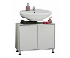 Meuble sous vasque avec 2 portes colois blanc - Dim : L 70 X H 56,5 X P 33 cm