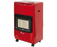 Poêle à gaz 4200 W rouge 3 éléments infrarouge chauffage 120 m³ maison NIKLAS