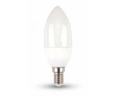 AMPOULE BOUGIE À LED V-TAC ? LOT DE 4 ? BLANC CHAUD 2700 K ? CULOT E14 À PETITE VIS SES /250 LUMENS