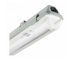 Réglette Étanche pour un tube LED 1200mm PC/PC Connexion Latérale