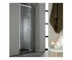 Porte de douche pivotante 100 cm en inox chromé