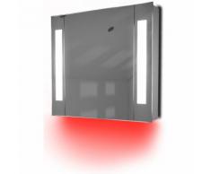 Miroir De Salle De Bain Avec Capteur Et Prise Rasoir Interne K17R - Couleur LED : Rouge