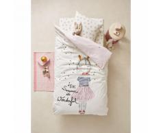 Parure réversible housse de couette + taie d'oreiller enfant LAP'PRINCESSSE - VERTBAUDET