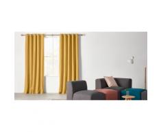 Wespa, une paire de rideaux à œillets doublés en coton 168 x 228 cm, jaune moutarde