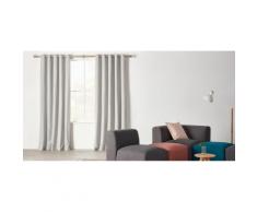 Wespa, une paire de rideaux à œillets doublés en coton 168 x 182 cm, gris clair