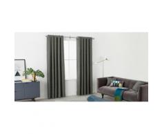 Walden, une paire de rideaux à œillets doublés au fini texturé 228 x 228 cm, gris charbon