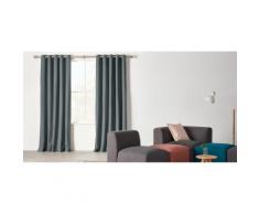 Wespa, une paire de rideaux à œillets doublés en coton 228 x 228 cm, charbon